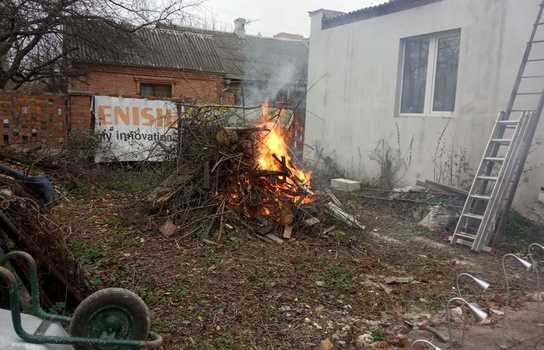 Новини Вінниці / У Вінниці господар розпалив багаття, аби смалити порося. У Муніципальній варті оцінили «жарт» (ФОТО)