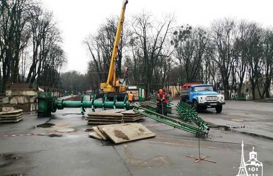 Новини Вінниці / У Вінниці сьогодні починають монтувати головну новорічну ялинку міста: загалом планують витратити понад мільйон гривень (ФОТО)