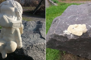 Новини Вінниці / У Вінниці вандали викрали скульптуру янгола в респіраторі