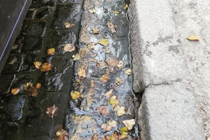 Новини Вінниці / У центрі Вінниці власник кафе вивів каналізацію на Соборну (ФОТО)