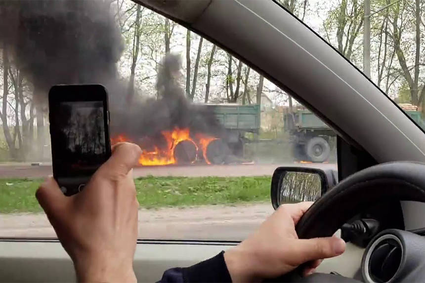 Новини Вінниці / На Вінниччині зайнялась вантажівка