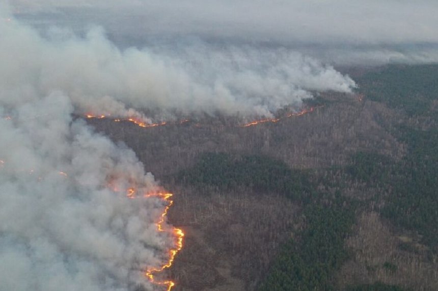 Новини Вінниці / Рятувальники з шести районів Вінниччини гасять пожежу в Чорнобильській зоні 