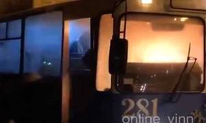 Новини Вінниці / У центрі Вінниці загорівся тролейбус (ВІДЕО)