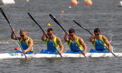 Новини Вінниці / Вінничанин Дмитро Даниленко у складі екіпажу байдарки-четвірки виборов «срібло» на ІІІ Європейських іграх